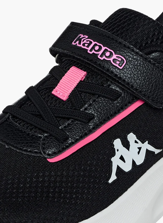 Kappa Girls' Mesh Panelled Sports Shoes with Hook and Loop Closure