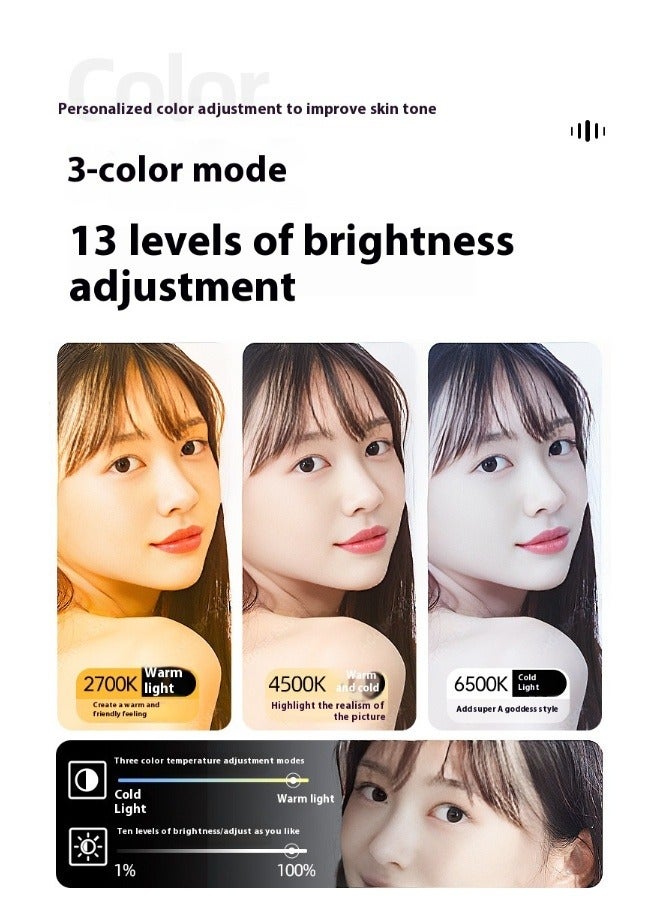 AiQi RGB LED Magnetic Fill Light, Adjustable three color temperature, strong magnetic attachment for phone back, a must-have for live streaming, selfies, outdoor shooting, and video creation, with 360° adjustable lighting. - Image 3