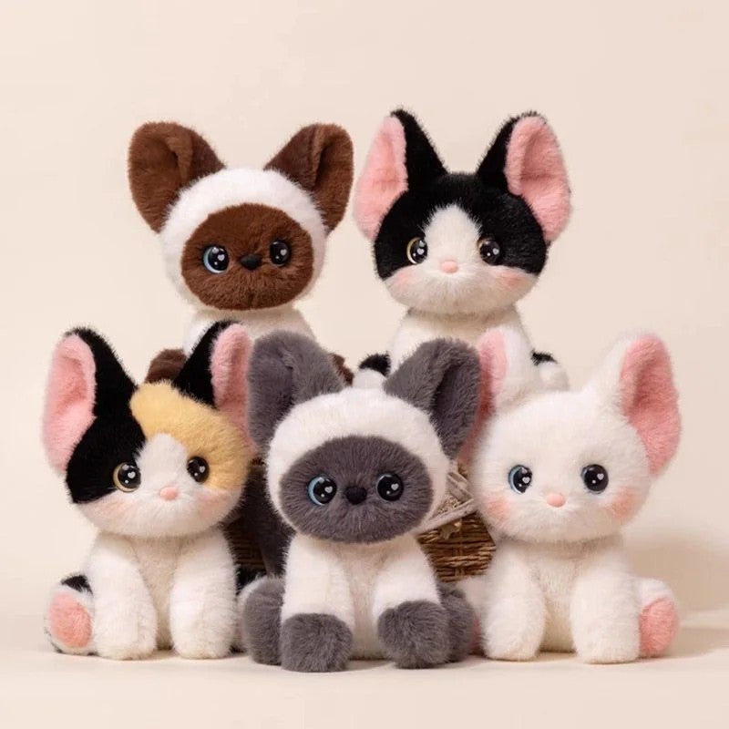 Y&D Cute Cat Anime Plush Toy – Soft Kitten Stuffed Animal with Logo, Cozy Comforter for Kids, Perfect Gift for Boys and Girls - Image 3