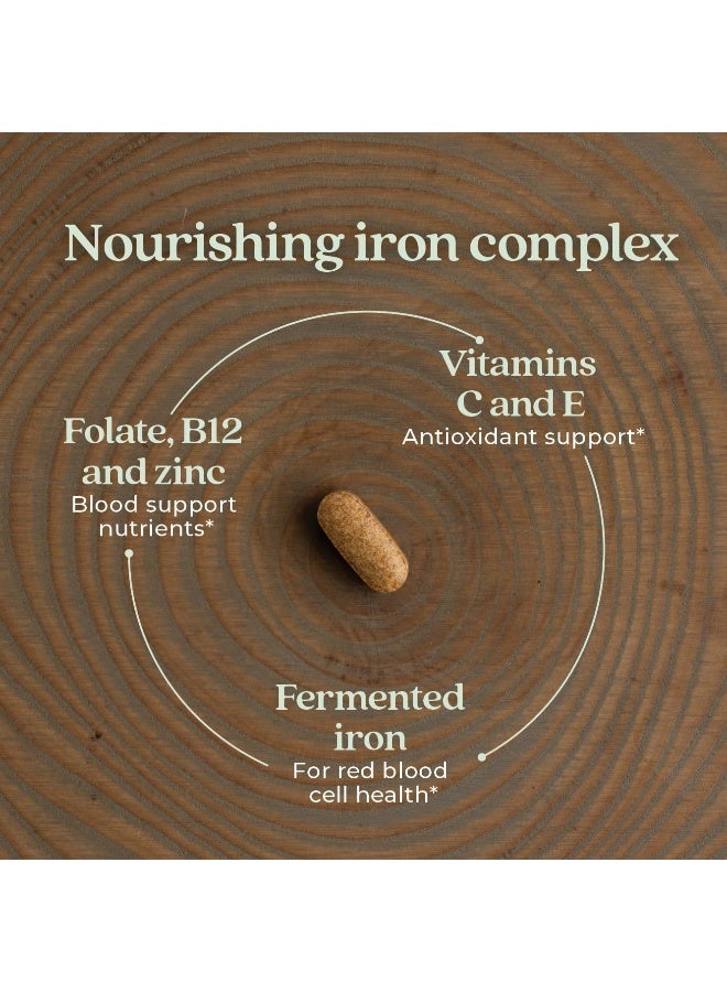 New Chapter Iron Supplement, Fermented Iron Complex with Organic Whole-Food Ingredients + One Daily Non-Constipating Dose- 60ct, 2 Month Supply - Image 3