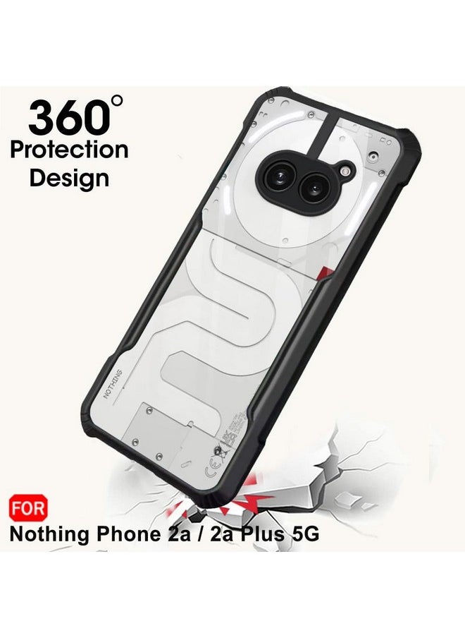 ذا جيفت كارت جراب شفاف شفاف للغاية من TheGiftKart لهاتف Nothing Phone 2a / 2a Plus 5G | حماية 360 درجة | تصميم واقي | جراب شفاف خلفي لهاتف Nothing Phone 2a / 2a Plus (PC & TPU، ممتص صدمات أسود)  - Image 1