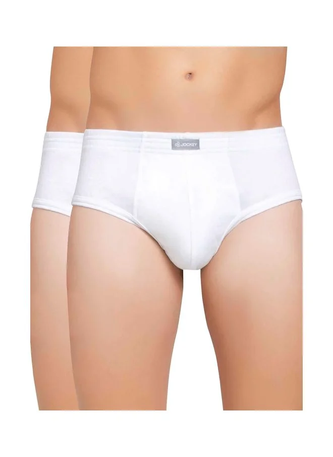 جوكي Jockey 1009 Men Super Combed Cotton Rib Solid Brief with Stay Fresh Properties Pack of 2
