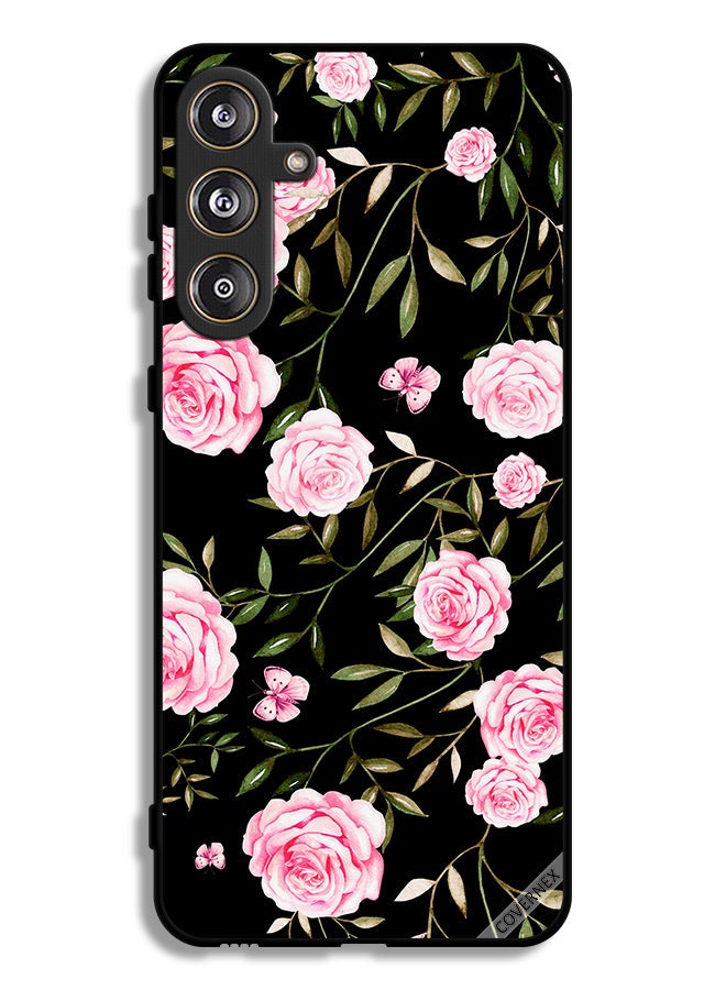 Covernex Samsung Galaxy M55 5G Protective Case Cover Rose In Bunches Of Small Leaves - Image 1