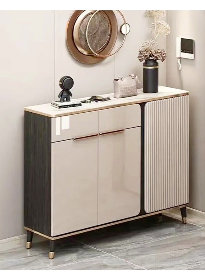 fashionhome Multifunctional Freestanding Shoe Rack Cabinet Household Large Capacity Storage Cabinet Display Rack Sofa Back Cabinet for Hallway Entryway Home Office Furniture 100x35x95 cm - Image 4