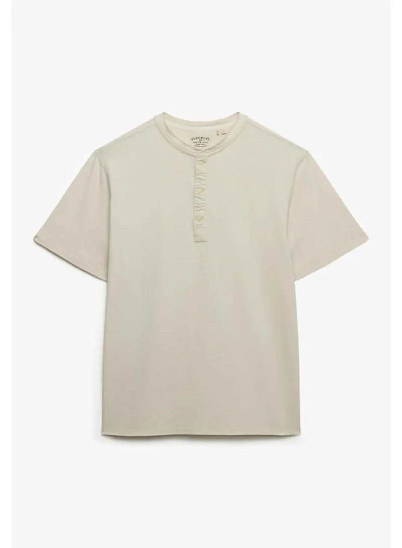 سوبر دراي Classic Cotton Linen Short Sleeve Grandad T-shirt