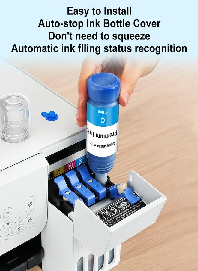 OFCINK 522 High Capacity (6 Bottles) Ink Refill Bottles Remanufactured for Epson 522 Ink Use for EcoTank ET-2800, ET-4800, ET-2400, ET-2803, ET-2720, ET-2840, ET-4700 (660ML, Not Sublimation Ink) - Image 3