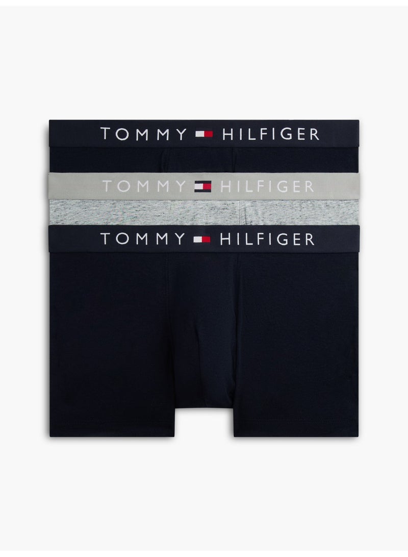 TOMMY HILFIGER 3 Pack Cotton Stretch Trunks - Image 1