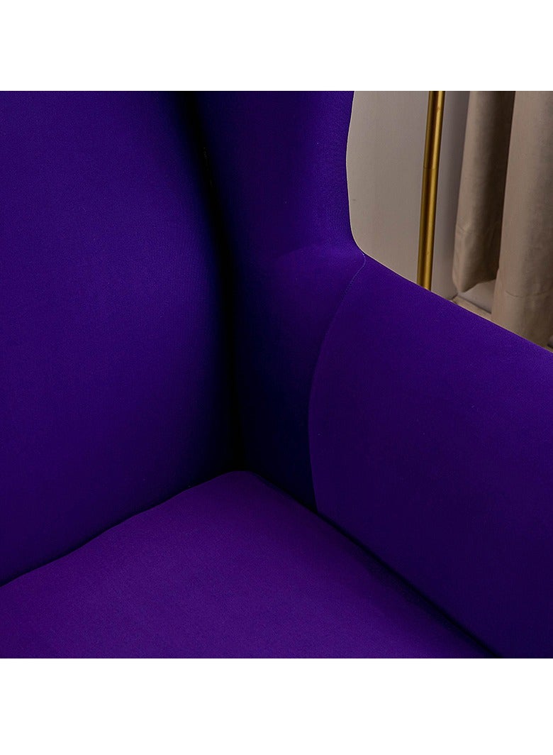 DUNISO غطاء أريكة قابلة للإمالة، غطاء كرسي بمساند ذراع عالية المرونة، غطاء مقعد نمر مغلف بالكامل، غطاء حماية للأثاث، غطاء أريكة مفرد، تصميم مقسم، عالمي لجميع الفصول، بنفسجي - Image 5