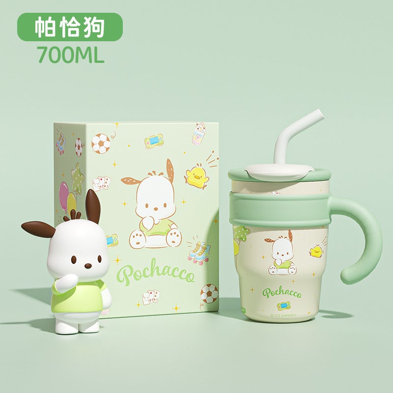 2023 Hello Kitty Kids Thermal Cup Large Capacity700ml Sanrio double drink thermos cup-Pacha dog 700ml Sanrio double drink thermos cup-Pacha dog