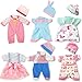 ARTST Doll Clothes12 inch Baby Doll Clothes 6 Sets Include 5 Caps fit for 10 11 12 inch Baby - Image 3