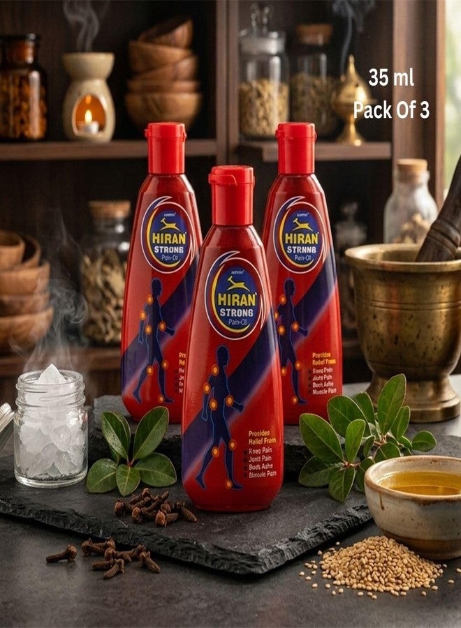 Aswini Strong Pain Relief Oil 70ml (Pack of 3), Back & Joint Pain ayurvedic tel, Long Lasting Relief, kamar dard tel, Joint pain Relief Oil for Daily Use - Image 2