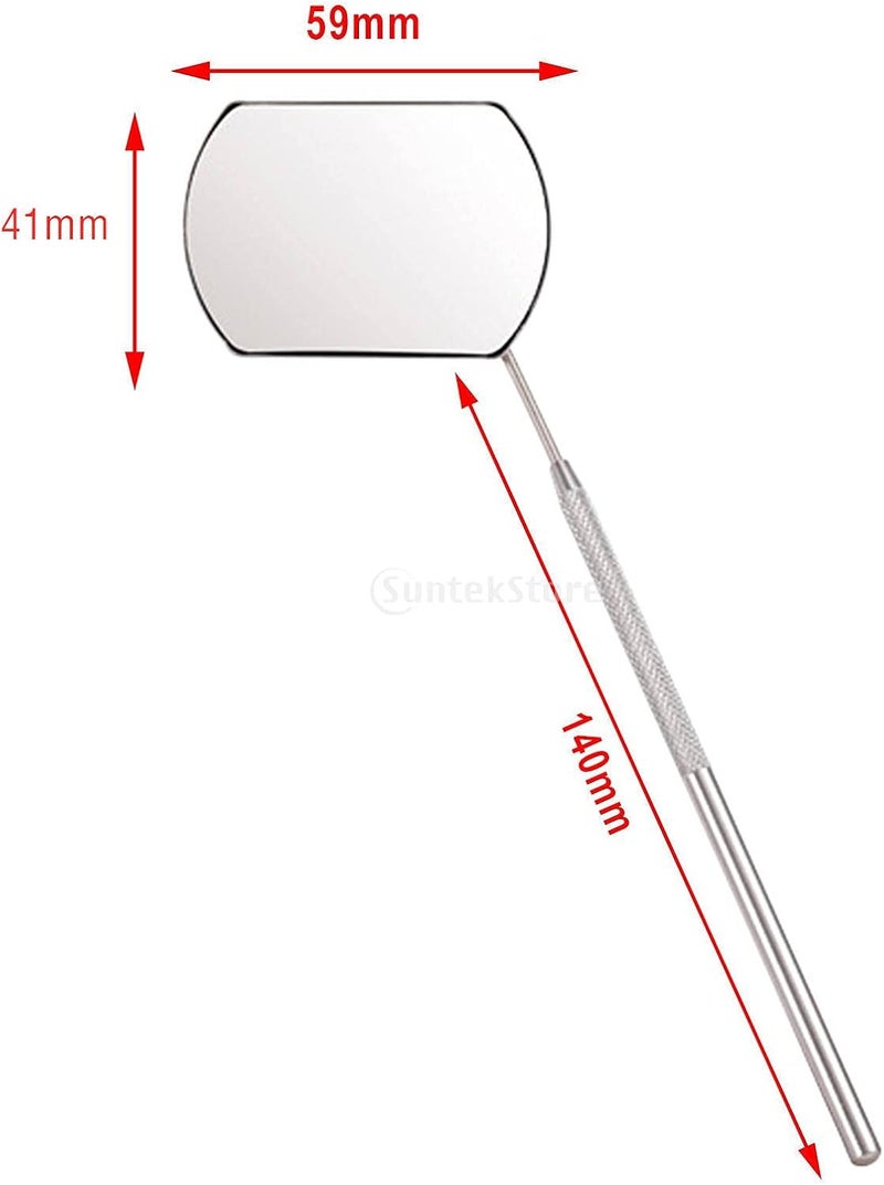 klarako Eyelash Tools, Stainless Steel Mirror for Checking Eyelash Extension Applying Eyelash Tools Salon Home Use - Silver - Image 4
