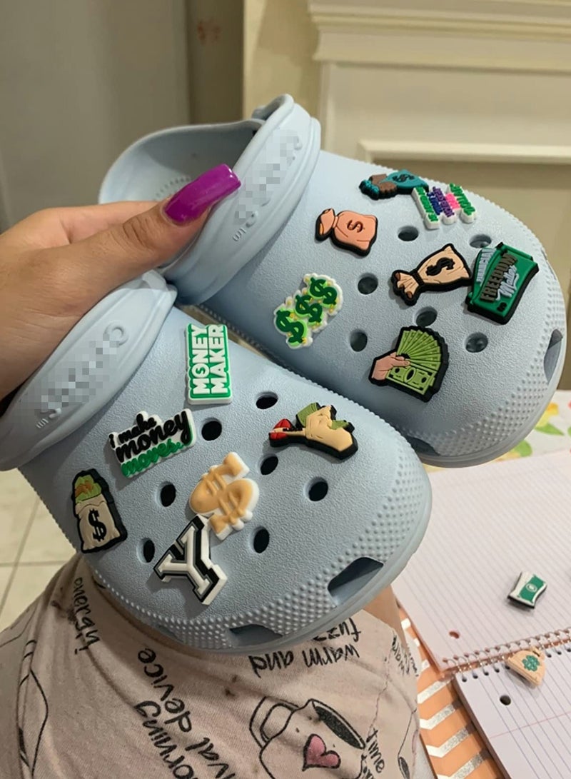 Excefore زينة أحذية كروك، 14 قطعة إكسسوارات كروك كارتونية للأحذية، زينة من PVC لأسورة المعصم للرجال والنساء والأطفال والفتيات والممرضات والبالغين وهدايا حفلات - Image 5