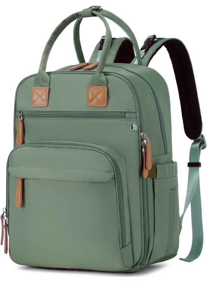 LORADI 18 Pockets Diaper Bag Backpack with Waterproof Pockets and Stroller Buckle - Image 1