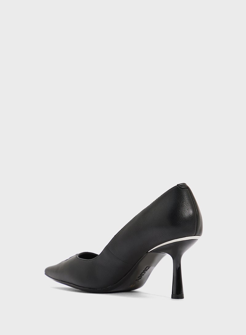 DKNY Nella Close Toe Mid Heel Pumps  - Image 3
