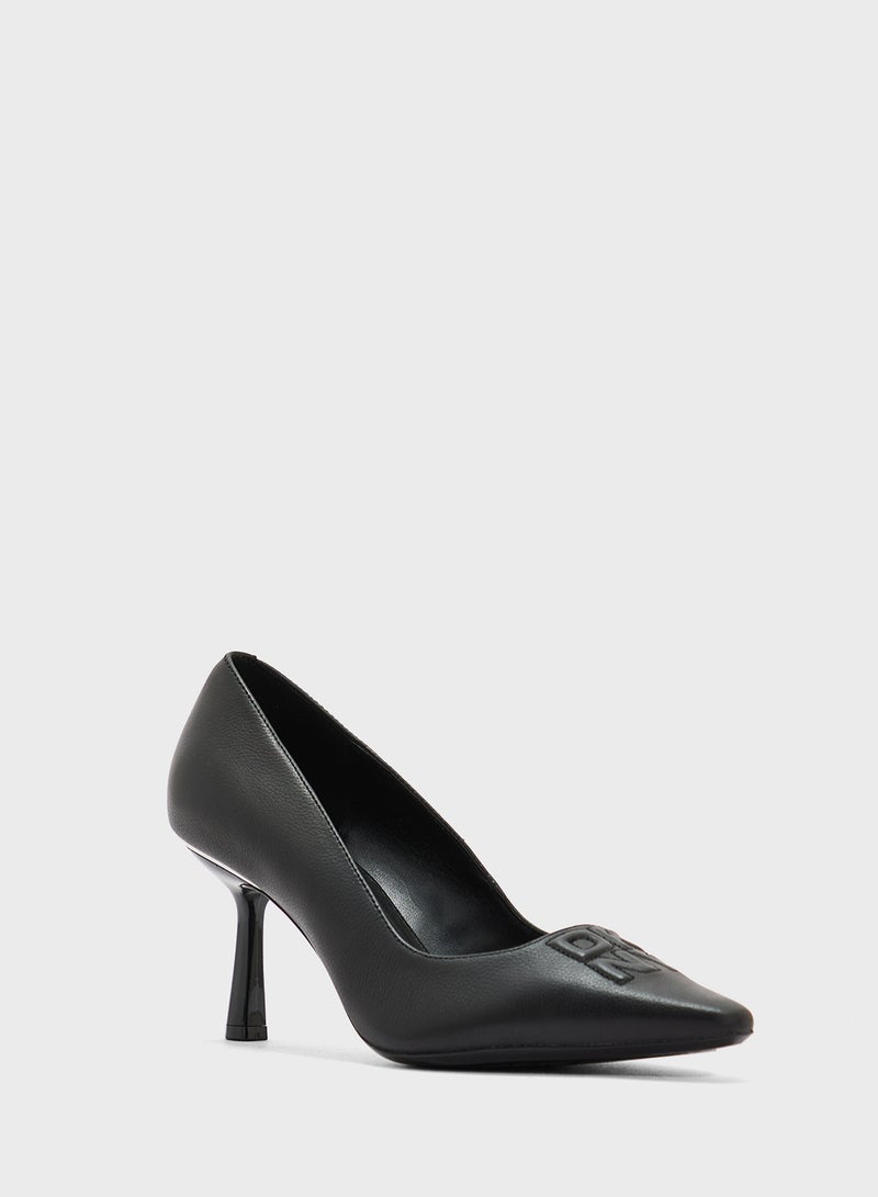 DKNY Nella Close Toe Mid Heel Pumps  - Image 2
