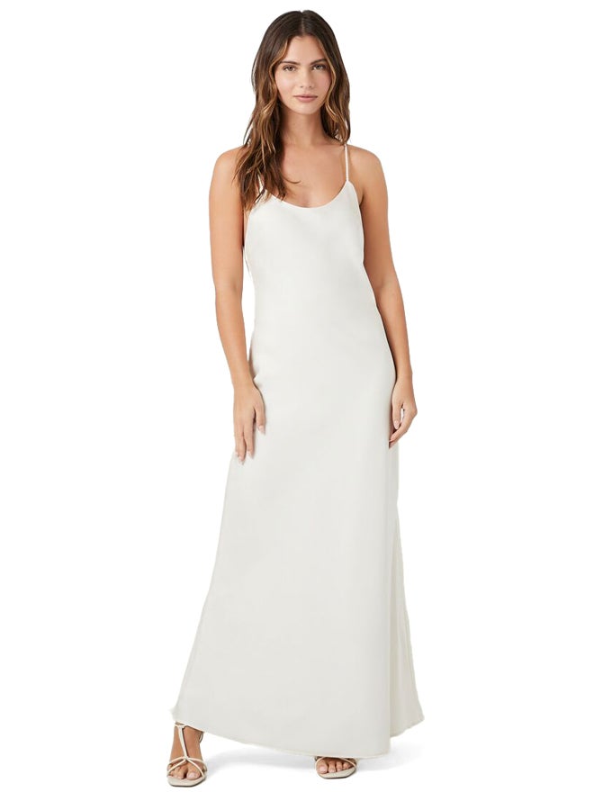 FOREVER 21 Satin Y-Back Maxi Slip Dress - Image 3