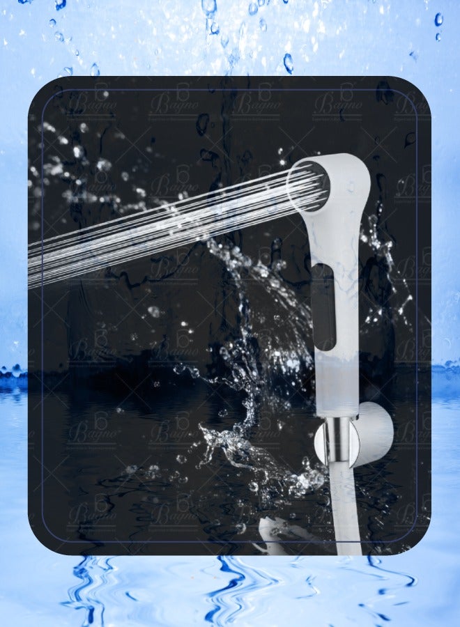 B Bagno Bidet Sprayer by B.B.G.NO 22 Bar White Color with Luxury Design Anti-Twist Model No. S FO2 - Image 1