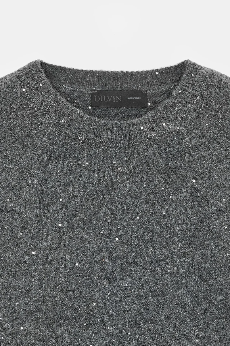 Dilvin Light Grey DILVIN Women's Wool Blend Sweater for Women | Best Price UAE