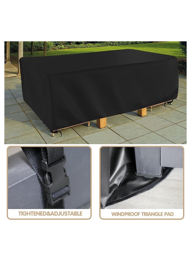 SYOSI - Patio Furniture Cover Outdoor Furniture Cover Waterproof Sectional Sofa Set Covers Outdoor Table And Chair Set Covers Water Resistant Large 180 * 120 * 74Cm - Image 1