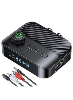 Bluetooth Transmitter For Tv To Headphones Bluetooth Transmitter Receiver With Display V5.3 Bluetooth Receiver For Home Stereo Headphones Speakers Home Theater Tv Low Latency Ce8246