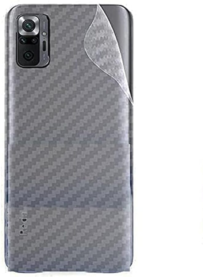 OR For Xiaomi Redmi Note 10 Back Screen Protector Fiber Carbon Clear Anti Scratch