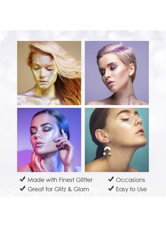Jerome Russell Temporary Hair And Body Glitter Color Spray Travel Spray Lightweight Adds Sparkly Shimmery Glow Perfect To Use On Hair Skin Or Clothing 2.2 Oz Multi Color X 3 Pack - Image 5