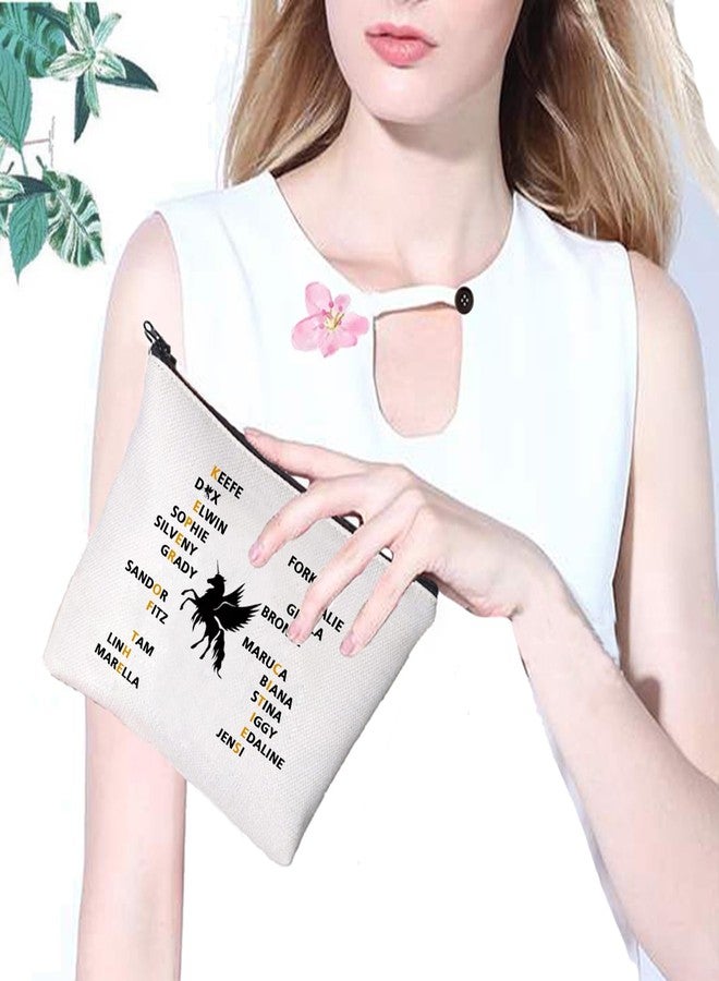 PXTIDY Book Makeup Bag Book Characters Cosmetic Bag KOTLC Novel Inspired Bookish Gift - Image 3