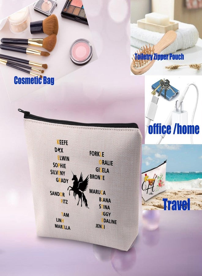 PXTIDY Book Makeup Bag Book Characters Cosmetic Bag KOTLC Novel Inspired Bookish Gift - Image 4