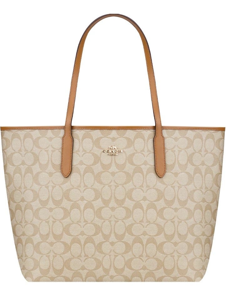 كوتش اوت ليت كوتش سيتي حقيبة حمل مبدع طباعة نسائية أزياء متعددة الوظائف سعة كبيرة حقيبة حمل كبيرة الحجم - Image 1