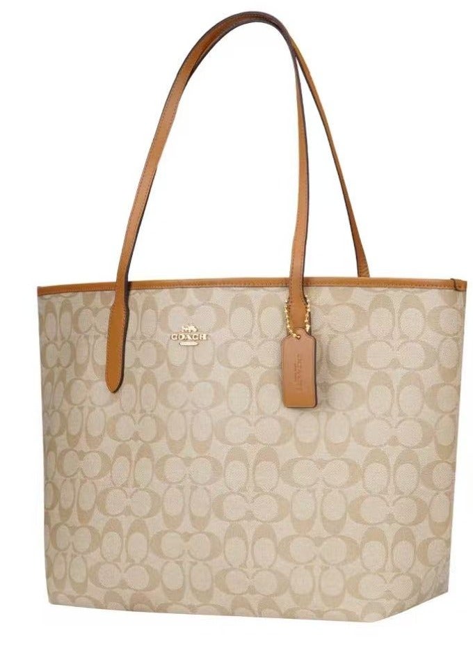 كوتش اوت ليت كوتش سيتي حقيبة حمل مبدع طباعة نسائية أزياء متعددة الوظائف سعة كبيرة حقيبة حمل كبيرة الحجم - Image 2