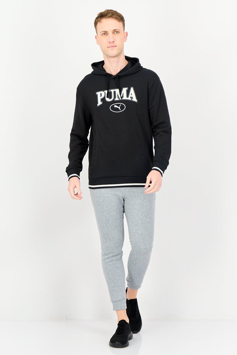 PUMA هودي رياضي للرجال بأكمام طويلة مناسب للخارج، أسود - Image 4