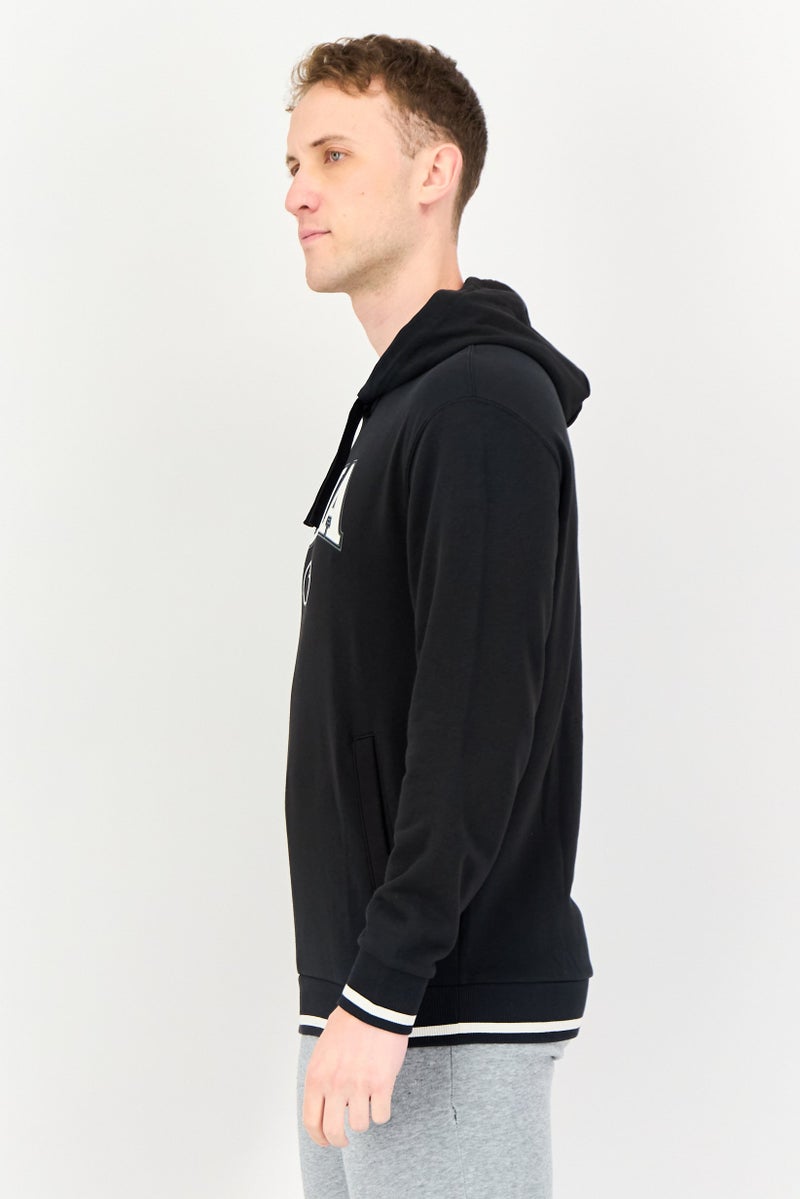 PUMA هودي رياضي للرجال بأكمام طويلة مناسب للخارج، أسود - Image 2