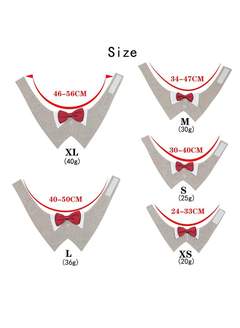 CMGTYYD CMGTYYD Dog Tuxedo,Formal Dog Wedding Bandana Dog Collar with Bow Tie Dog Birthday Costume Adjustable Pet Party Tux Dog Wedding Attire,Dog Valentines Outfit Cosplay for Small Medium Large Pets (Medium,Blue) - Image 3
