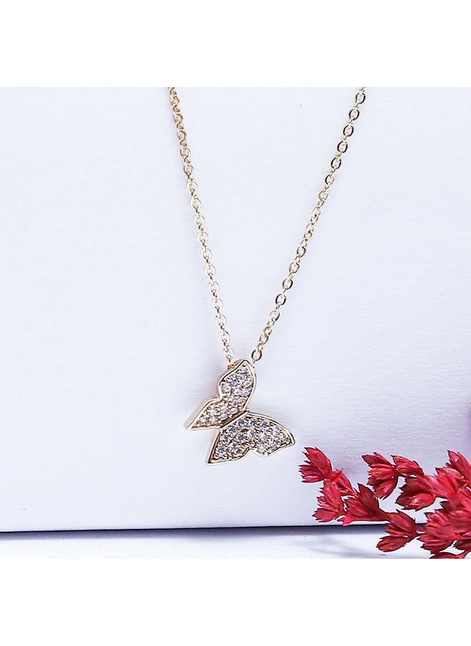 FLUFFY - Butterfly Soft Necklaces Of Fluffy Women's Accessories-Gold - Image 1