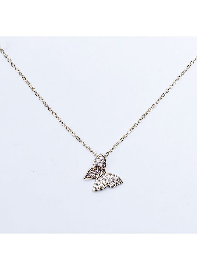 FLUFFY - Butterfly Soft Necklaces Of Fluffy Women's Accessories-Gold - Image 1