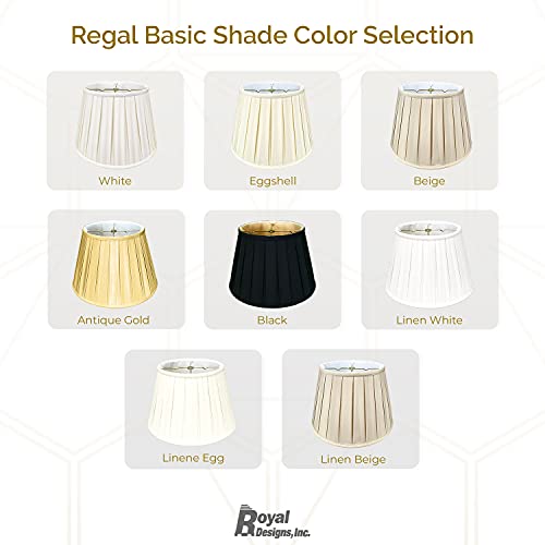 Royal Designs Inc Royal Designs Empire English Pleat Basic Lamp Shade, Eggshell, 11 x 18 x 12 - Image 5
