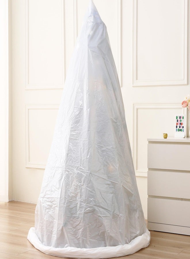 Liyaomix Jumbo Christmas Tree Removal Bag, White Extra Large 6ft Width x 9ft Tall Christmas Tree Disposal Bag Waterproof for Upright Storage - Image 1