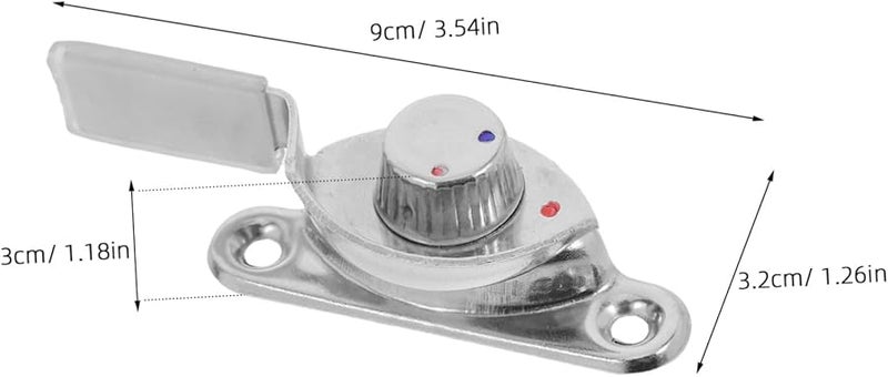 أقفال إطار النافذة من الفولاذ المقاوم للصدأ 2 قطعة قفل باب منزلق لسلامة الأطفال - Image 3