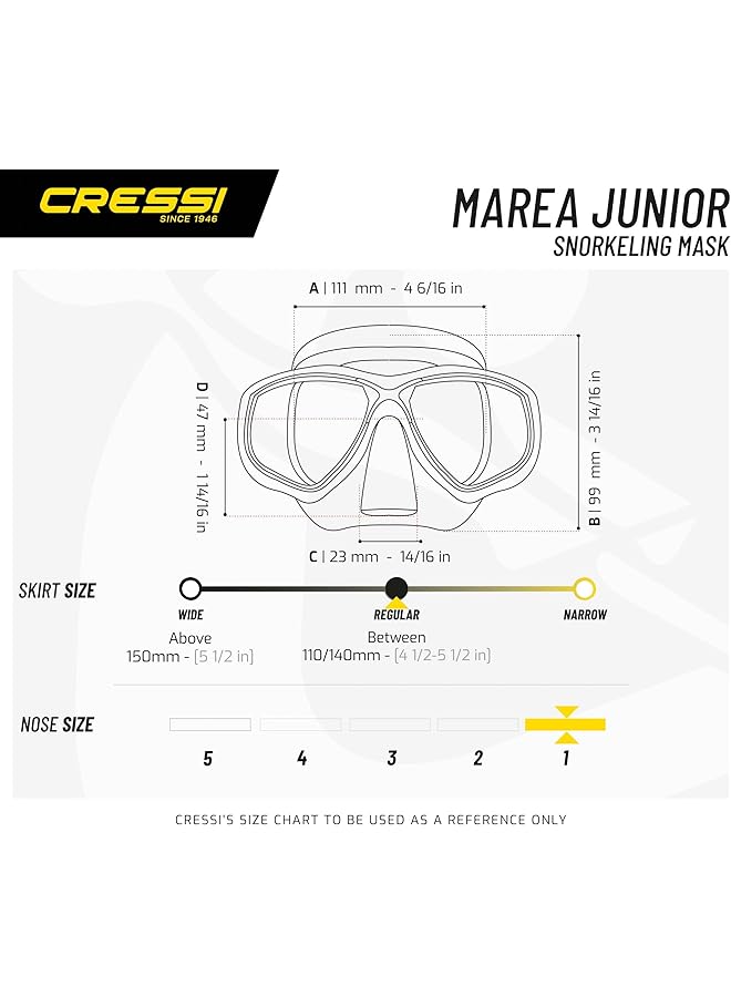 Cressi Marea Jr Mask Diving/Snorkeling Mask - Image 5