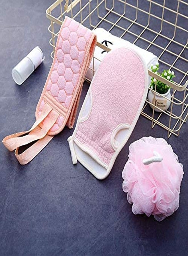 DERIKO 3-in-1 Bath & Shower Scrubber Set - Exfoliating Back Scrubber, Deep Cleaning Gloves, Loofah Sponge for Bathing & Skin Care Essentials - Image 5