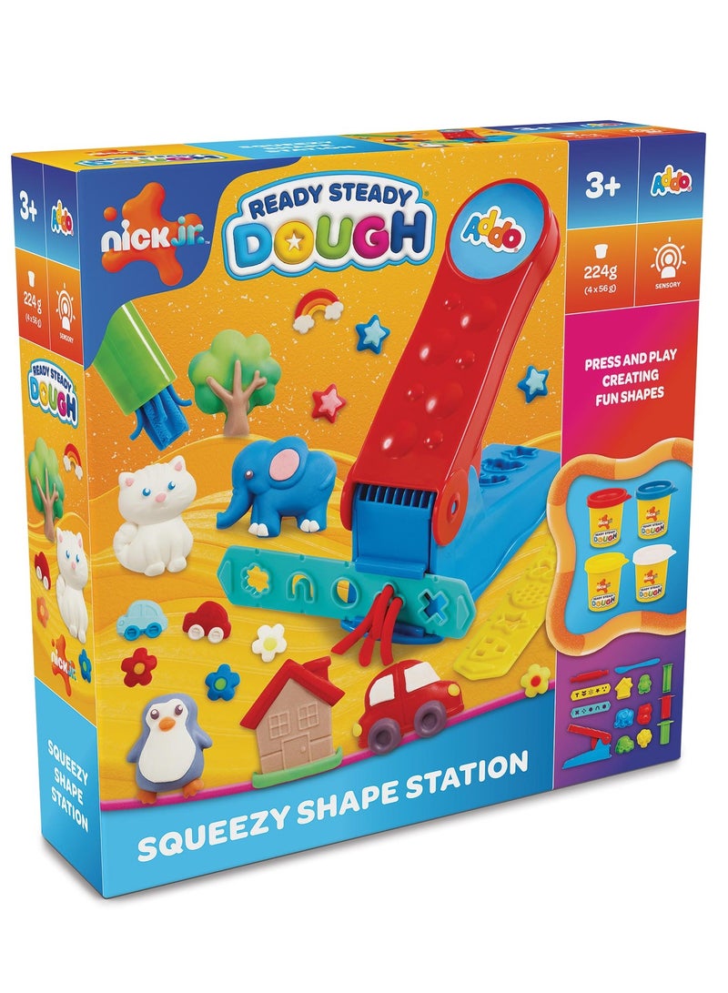 Addo Nick Junior Ready Steady Dough Squeezy Shape Station Playset | Play Dough | Creative Fun Ideas | Develops Sensory Skills | Entertaining Toy | Stress Relief Toys for Kids - Image 2