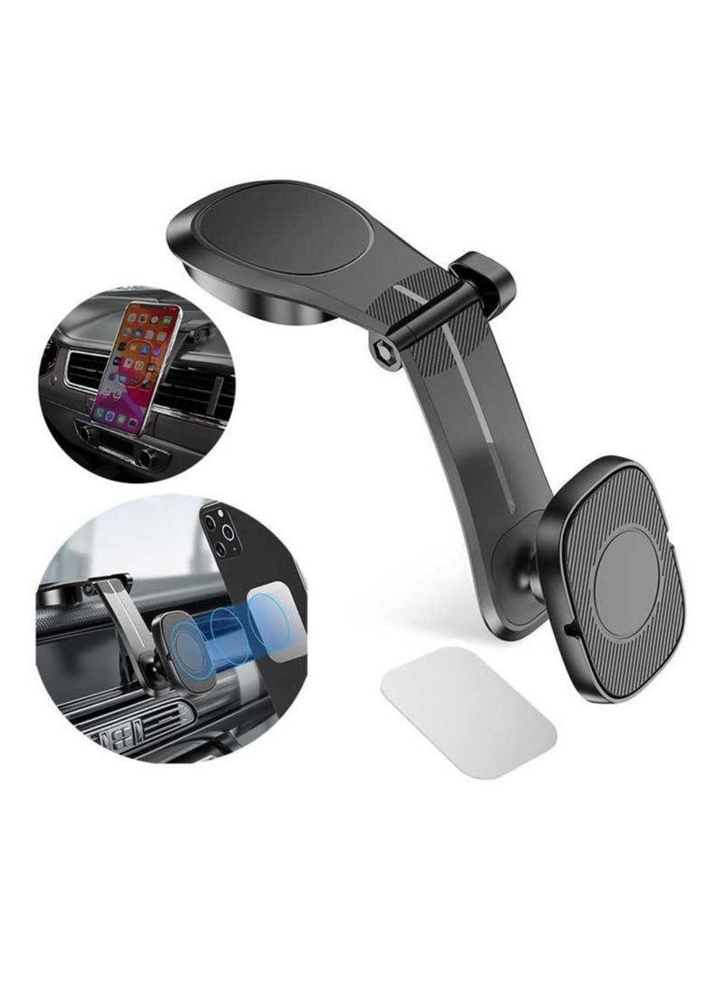 SYOSI Upgraded Magnet Car Phone Holder, 360 Adjustable Car Phone Mount Dashboard Mount Strong Magnetic Car Holder Versatile Car Dashboard Phone Mount Fits Samsung iPhone etc All Smartphones - Image 1