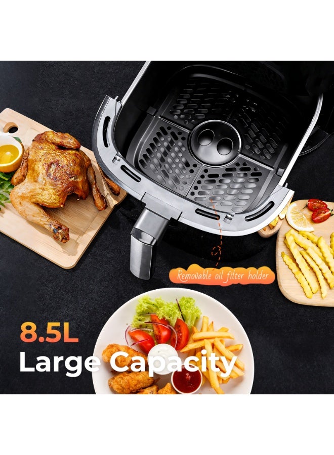 سوكاني مصورة كبيرة للطيران 8.5L 1800W تكنولوجيا الهواء السريع، شاشة لمس رقمية، الحماية من السخونة الزائدة تصل إلى 80 ٪ أقل دهون، درجة حرارة قابلة للضبط 80 درجة مئوية -200 درجة مئوية - Image 2