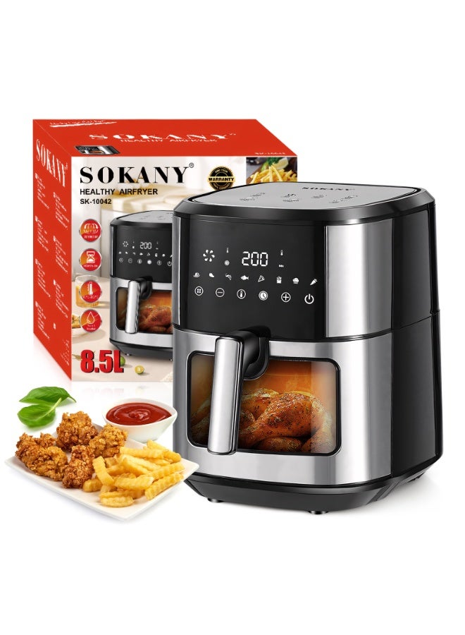 سوكاني مصورة كبيرة للطيران 8.5L 1800W تكنولوجيا الهواء السريع، شاشة لمس رقمية، الحماية من السخونة الزائدة تصل إلى 80 ٪ أقل دهون، درجة حرارة قابلة للضبط 80 درجة مئوية -200 درجة مئوية - Image 1