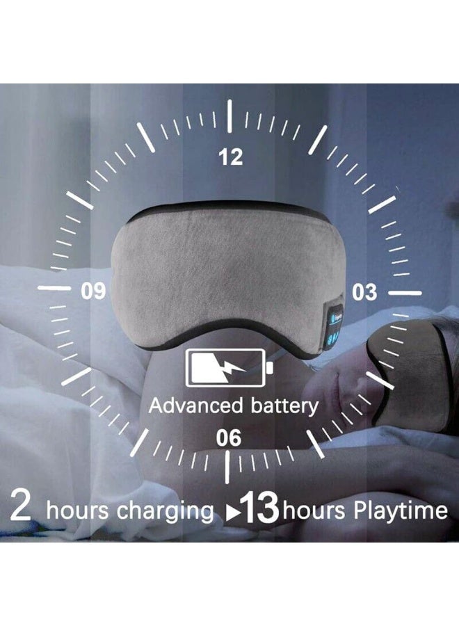 Music Eye Mask - Travel Essentials,  Sleep Eye Mask with Wireless Headphones Blackout Sleep Headphones Headband Music Sleeping Bluetooth Headband Birthday X-mas Gift for Children Boy Girl Travel Nap - Image 5