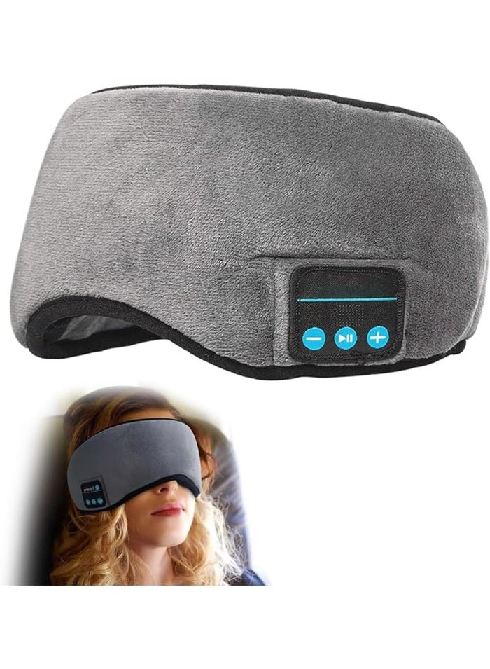Music Eye Mask - Travel Essentials,  Sleep Eye Mask with Wireless Headphones Blackout Sleep Headphones Headband Music Sleeping Bluetooth Headband Birthday X-mas Gift for Children Boy Girl Travel Nap - Image 1