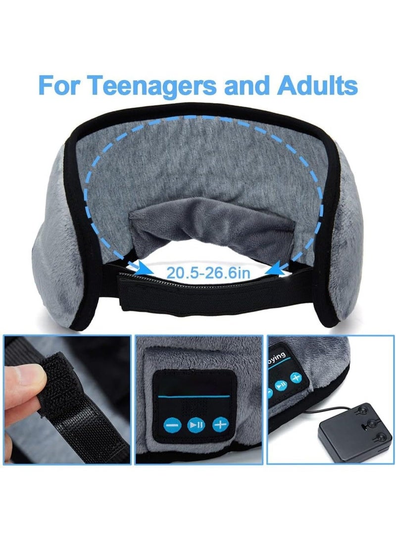 Music Eye Mask - Travel Essentials,  Sleep Eye Mask with Wireless Headphones Blackout Sleep Headphones Headband Music Sleeping Bluetooth Headband Birthday X-mas Gift for Children Boy Girl Travel Nap - Image 4