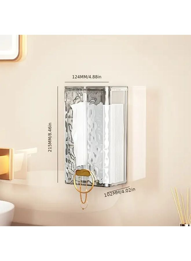 Transparent Green Wall Mounted Paper Towel Dispenser Unique Glacier Pattern Design For Kitchen Bathroom - Image 5