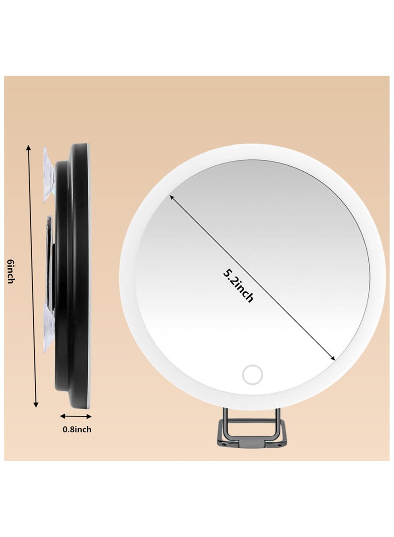 Beauenty 30x Magnifying Glass With Light - Portable Travel Makeup Mirror With 3 Lighting Modes, Compact Design, 3 Suction Cups And Adjustable Bracket, Rechargeable Battery, Including Tweezers, Scissors - Image 2